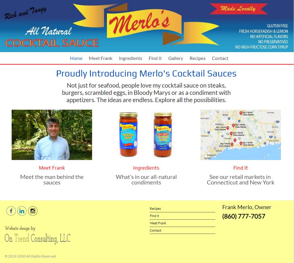 Merlo's Fine Foods Website